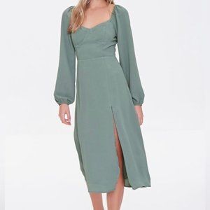 Peasant-Sleeve Sweetheart Dress Size S